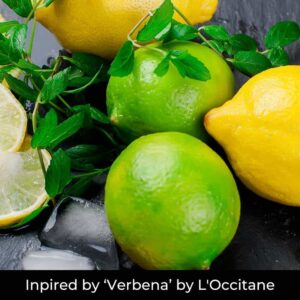 Verbena fragrance oil is inspired by L'Occitane. For use in candles, soap, perfume, diffusers and more